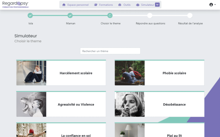 Le simulateur de comportement RegardePsy